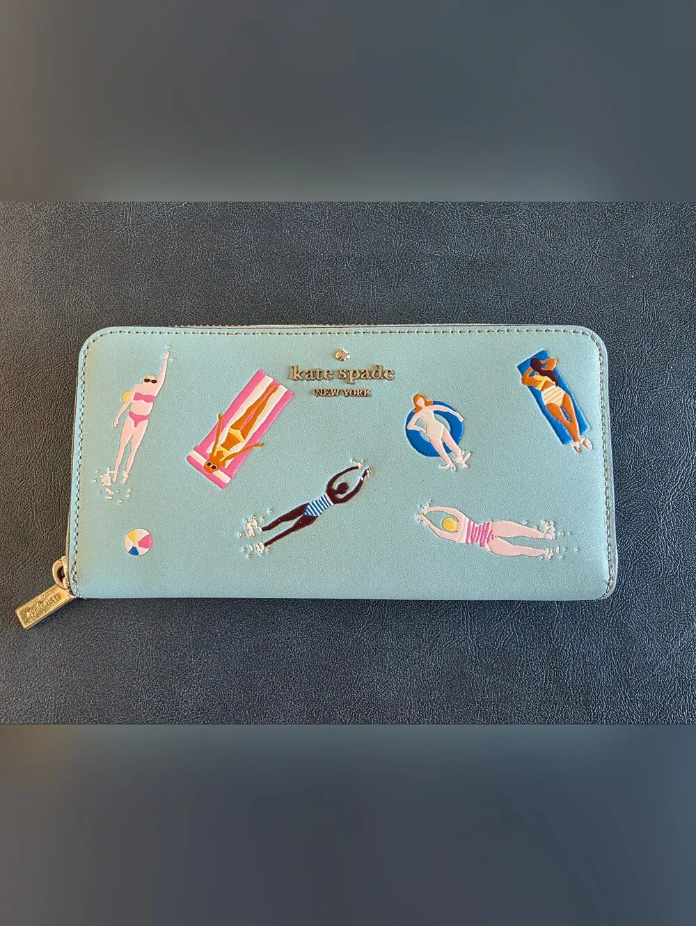 Kate Spade New York Pool Float Large Continental Wallet - Picture 1 of 7